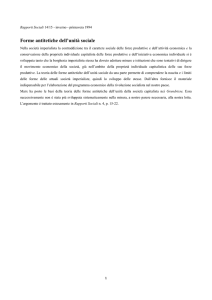 Forme antitetiche dell`unità sociale