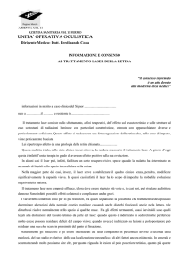 consenso informato per Fotocoagulazione Laser retinica