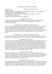 PROGRAMMA DI BIOLOGIA