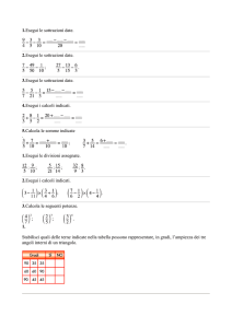 1.Esegui le sottrazioni date. 2.Esegui le sottrazioni date. 3.Esegui le