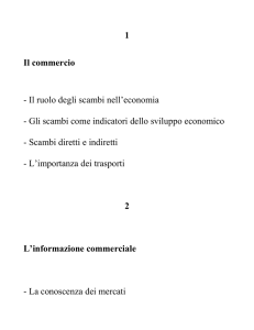 Il commercio e l`informazione commerciale (marketing)