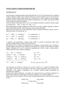 Complessometria - CHIMICA e scuola