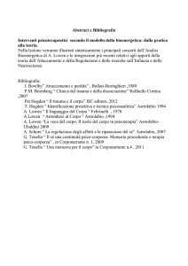 Abstract e Bibliografia Interventi psicoterapeutici secondo il modello