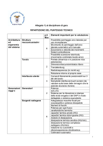 disciplinare di gara ripartizione punteggio tecnico