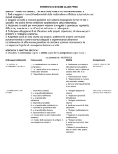 Curriculum Prime Secondaria Matematica