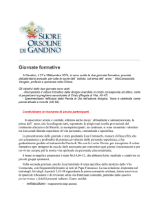 Giornate formative - Suore Orsoline di Gandino