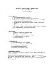 Sociologia Gen. Comunicazione 10-11