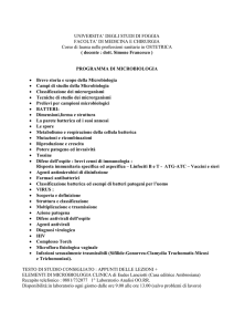 Microbiologia - Facoltà di Medicina e Chirurgia