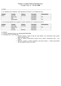 VERIFICA LABORATORIO DI INFORMATICA