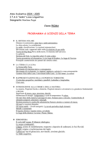 PROGRAMMA di SCIENZE DELLA TERRA