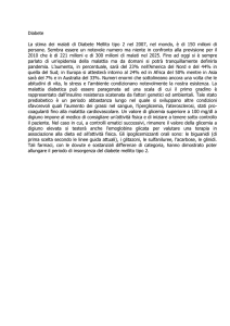 Insulino resistenza e diabete mellito