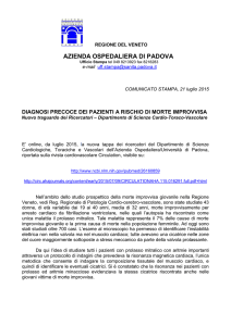 Diagnosi precoce dei pazienti a rischio di morte improvvisa