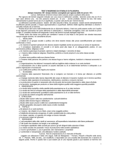 II prova. Test di comprensione di un manuale di filosofia