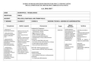 scheda di programmazione disciplinare per la certificazione