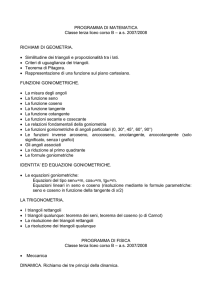programma di matematica