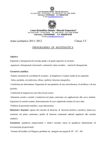 Liceo Scientifico Statale “Niccolò Copernico” Via Verdi 23/25