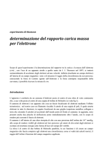 determinazione del rapporto carica massa per l`elettrone
