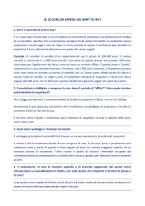 le 10 cose da sapere sul rent to buy