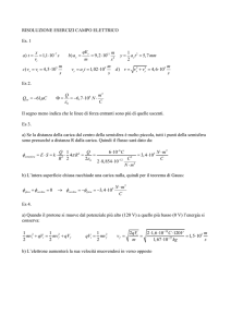 RISOLUZIONE ESERCIZI CAMPO ELETTRICO
