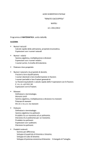 LICEO SCIENTIFICO STATALE “RENATO CACCIOPPOLI” NAPOLI