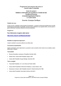 Programma di Calcolo delle Probabilità