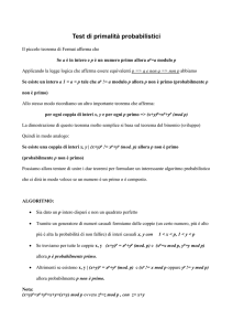 Test di primalità probabilistici