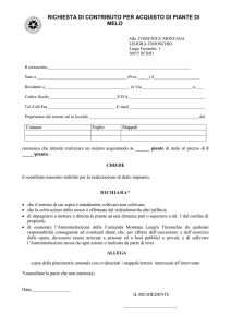 Modulo Domanda Piante di MELO