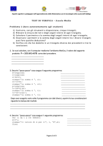 test di verifica scuola media