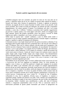 Il pianto: qualche suggerimento alle neo