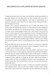 RELAZIONE SULLA SITUAZIONE DI USO DI ASSOAVIS Il