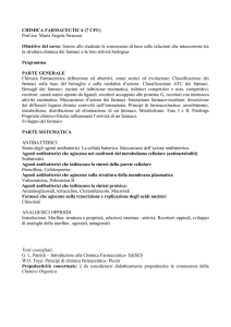 chimica farmaceutica (7 cfu) - Dipartimento di Scienze del Farmaco