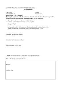 MATEMATICA FINANZIARIA I (M - Z) 12 gennaio 2000 compito A
