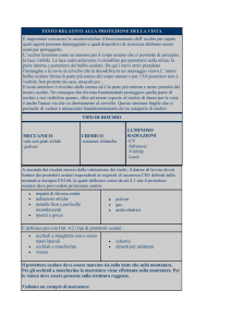 testo relativo alla protezione della vista