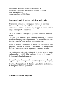 Programma del corso di Analisi Matematica II