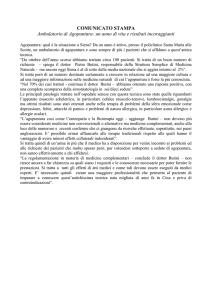 Ambulatorio agopuntura: 100 pazienti nel primo anno di attività