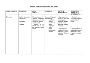 Esempio geografia curricolo