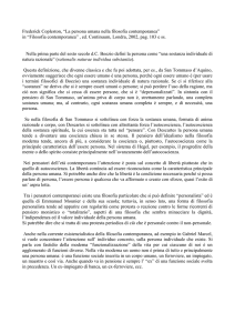 La persona umana nella filosofia contemporanea
