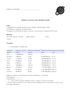 Modello sistema solare