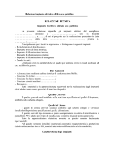 Relazione impianto elettrico edificio uso pubblico
