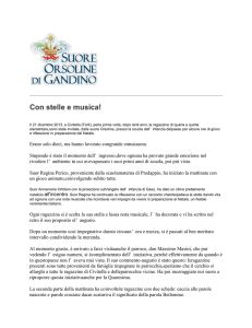 Con stelle e musica! - Suore Orsoline di Gandino