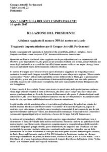 La relazione dell`assemblea e del convegno
