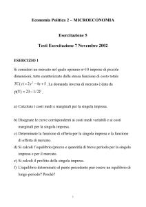 Economia Politica 2 – MICROECONOMIA