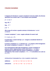 I Numeri Complessi