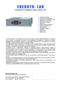 STAZIONE DI ENERGIA 230Vac 48Vdc 10A