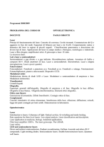 programma del corso di optoelettronica