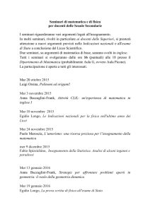 Calendario seminari Matematica (docenti)