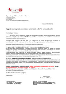 Lega Italiana per la Lotta contro I Tumori Onlus Sezione di Oristano