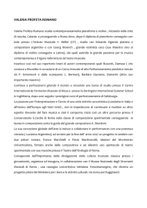 Valeria Profeta Romano studia contemporaneamente pianoforte e