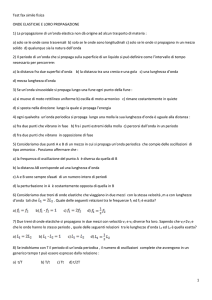 Test fax simile fisica ONDE ELASTICHE E LORO PROPAGAZIONE