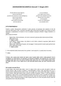 Preleva il testo dell`Adorazione Eucaristica di Giovedì 11 giugno 2015